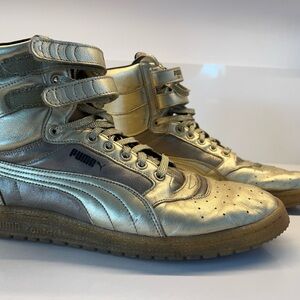 Puma Metallic Gold High-Top Sneakers